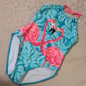 Cat & Jack one piece flamingo swimsuit size XL